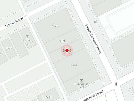 Street map of the block around Hamtramck Pawn, 9319 Joseph Campau Ave.